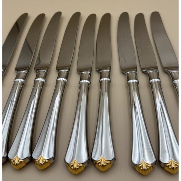 Oneida Golden Juilliard Stainless Steel Dinner Knives Set Of 8 - Picture 3 of 6